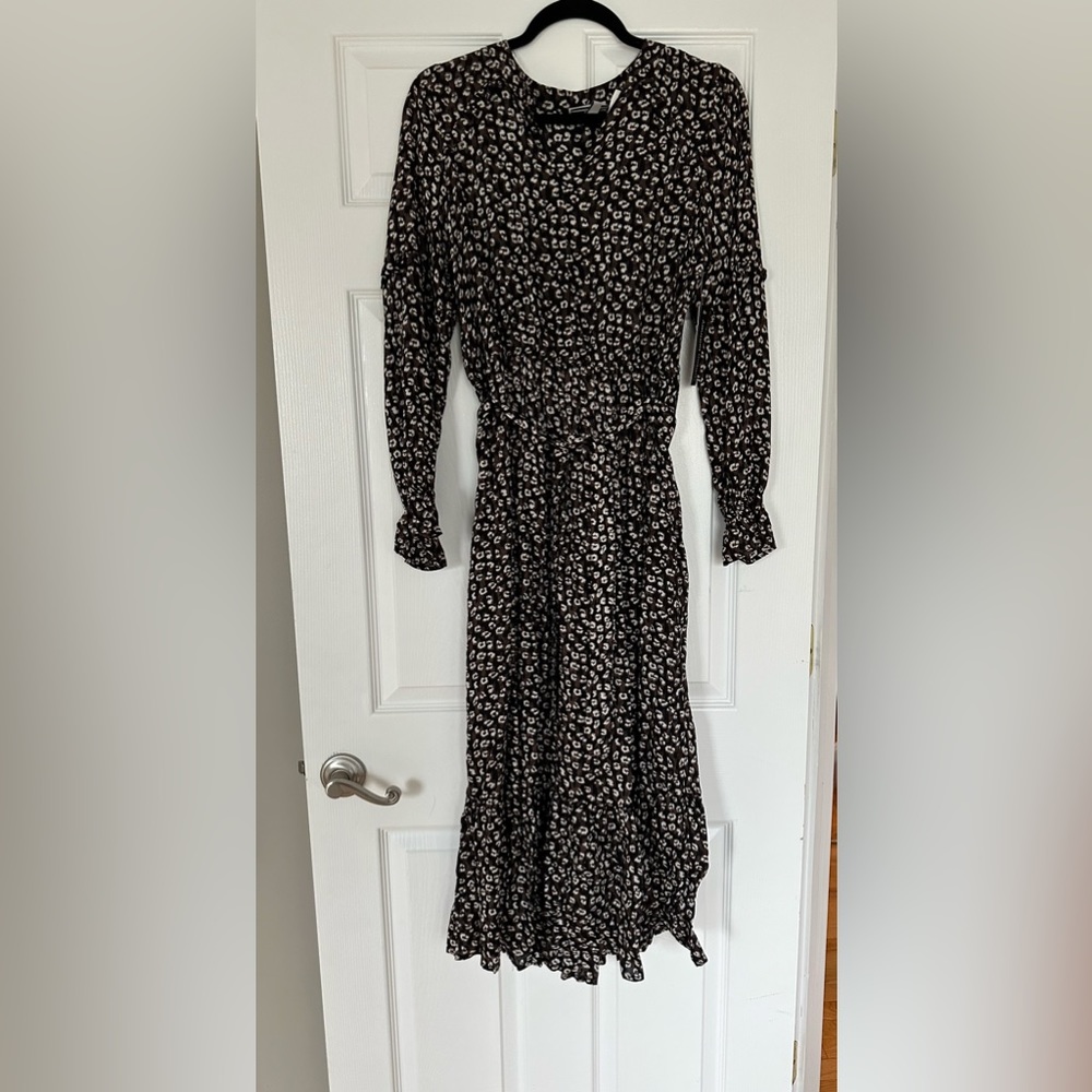 Cheetah Print Maxi Dress Petite Large by Allison Brittney